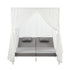 Livsip 3PCS Outdoor Sun Lounger Wicker Lounge Table Chairs Beige