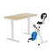 Artiss Under Desk Folding X-Bike with 120cm Automatic Standing Desk Magnetic Resistance Oak