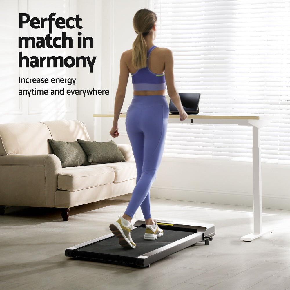 Electric Treadmill with 120cm Automatic Standing Desk Walking Pad 400mm