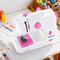 12 Stitches Mini Sewing Machine for Beginners Portable Sewing Machine Kit with LED Lights