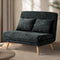 Sofa Bed Chair Chenille Recliner Love Sofa Double Charcoal