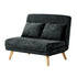 Sofa Bed Chair Chenille Recliner Love Sofa Double Charcoal
