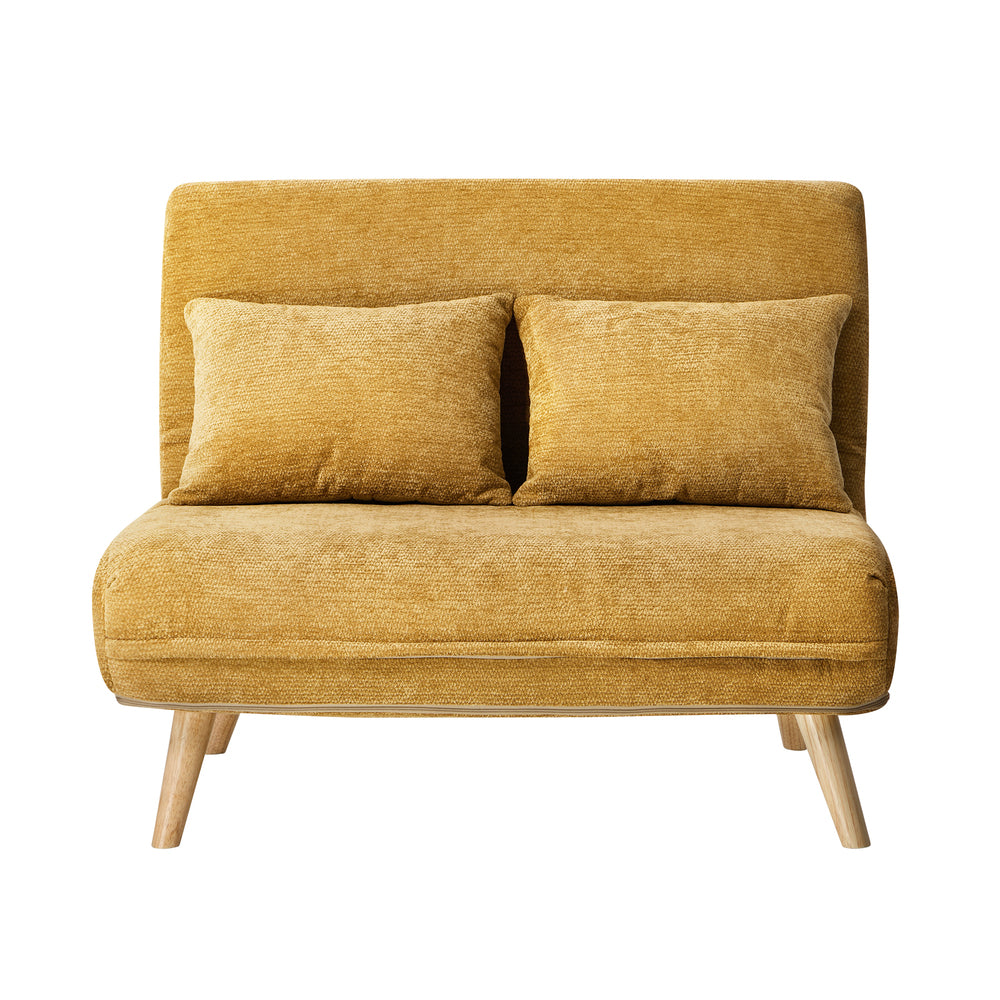 Sofa Bed Chair Chenille Recliner Love Sofa Double Yellow