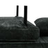 Sofa Bed Chair Chenille Recliner Wooden Leg Single Charcoal
