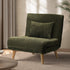 Lounge Sofa Bed Polyester Single Seat Green