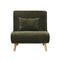 Lounge Sofa Bed Polyester Single Seat Green
