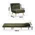Lounge Sofa Bed Polyester Single Seat Green
