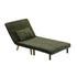 Lounge Sofa Bed Polyester Single Seat Green