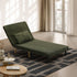 Lounge Sofa Bed Polyester Single Seat Green
