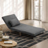 Lounge Sofa Bed Linen Fabric Single Seat Grey