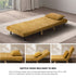 Sofa Bed Chair Chenille Recliner Wooden Legs Single Yellow