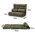 Lounge Sofa Bed Floor Recliner 2 seater Folding Green