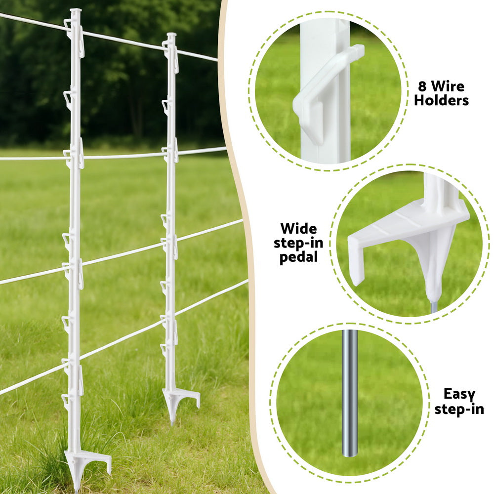 Electric Fence Posts 20pcs Electric Fence Poly White