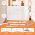 Retractable Gate Baby Gate Pet Safety Fence Extends up to 140cm White