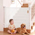 Retractable Gate Baby Gate Pet Safety Fence Extends up to 140cm White