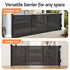 Keezi Retractable Gate Baby Gate Pet Safety Fence Extends up to 400cm Black