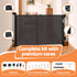 Keezi Retractable Gate Baby Gate Pet Safety Fence Extends up to 400cm Black