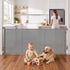 Retractable Baby Gate & Pet Safety Fence, Extends to 400cm, Grey Colour