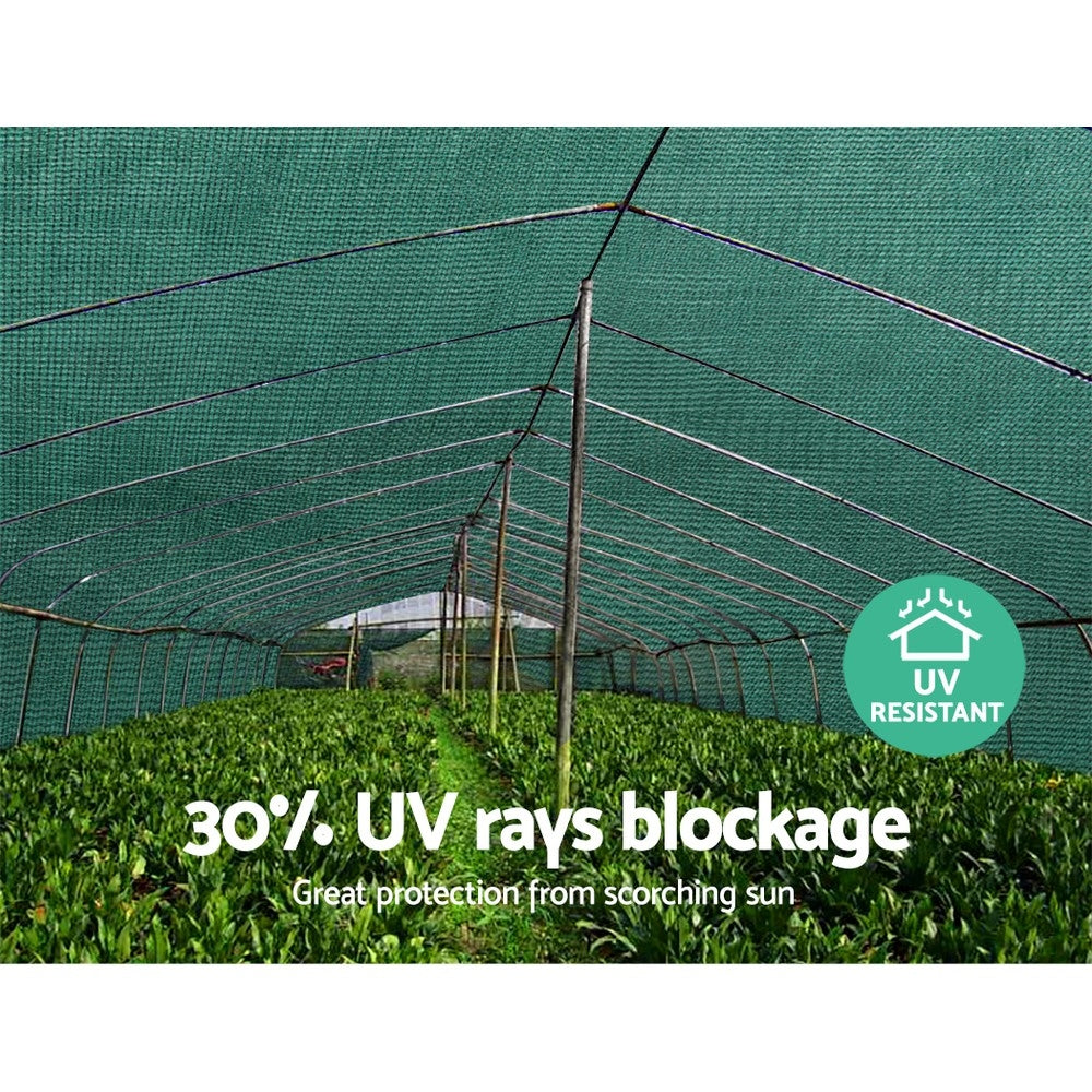 Instahut 30% Shade Cloth 1.83x10m Shadecloth Wide Heavy Duty Green