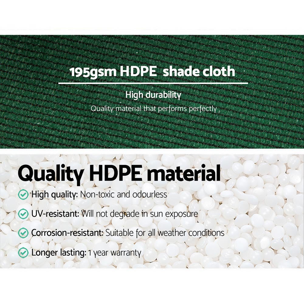 Shade Cloth Roll 10m x 3.66m 90% UV Block HDPE Green Garden Mesh