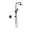 10" Rain Shower Head Set with Shower Mixer Round Black