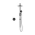 10" Rain Shower Head Set with Shower Mixer Round Black