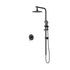 10" Rain Shower Head Set with Shower Mixer Round Black