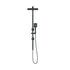 10" Rain Shower Head Set Square 3-Mode Black