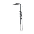 10" Rain Shower Head Set Square 3-Mode Black