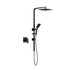 10" Rain Shower Head Set with Shower Mixer Square Black