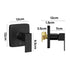 Shower Mixer Tap Square Black