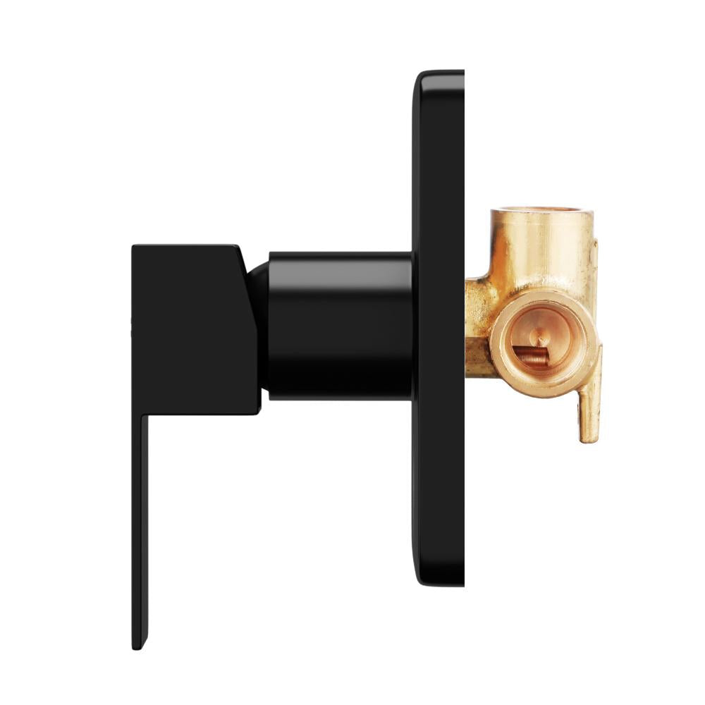 Shower Mixer Tap Square Black