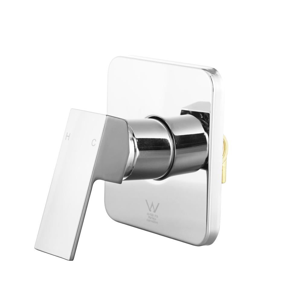 Shower Mixer Tap Square Chrome