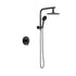 10" Rain Shower Head Set with Mixer Round 3-Mode Black