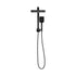 10" Rain Shower Head Set Square 3-Mode Gooseneck Black