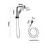 10" Rain Shower Head Set Square 3-Mode Gooseneck Black