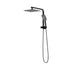 10" Rain Shower Head Set Square 3-Mode Gooseneck Black