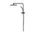 10" Rain Shower Head Set Square 3-Mode Gooseneck Black