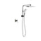 10" Rain Shower Head Set with Mixer Square 3-Mode Black