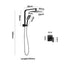 10" Rain Shower Head Set with Mixer Square 3-Mode Black