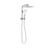 10" Rain Shower Head Set Square 3-Mode Gooseneck Chrome