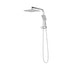 10" Rain Shower Head Set Square 3-Mode Gooseneck Chrome