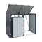 Bin Shed Double Wheelie Waste Bins Storage Steel Garden Enclosure Grey