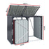 Bin Shed Double Wheelie Waste Bins Storage Steel Garden Enclosure Grey