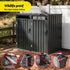 Bin Shed Double Wheelie Waste Bins Storage Steel Garden Enclosure Grey