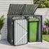 Bin Shed Double Wheelie Waste Bins Storage Steel Garden Enclosure Grey