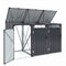 Giantz Bin Shed Triple Wheelie Waste Bins Storage Steel Garden Enclosure Grey