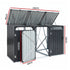 Giantz Bin Shed Triple Wheelie Waste Bins Storage Steel Garden Enclosure Grey