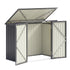 Outdoor Bin Storage Shed – Fits 2×240L Bins, Galvanised Steel, Grey