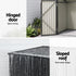 Outdoor Bin Storage Shed – Fits 2×240L Bins, Galvanised Steel, Grey
